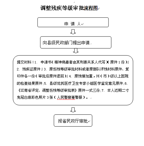 调整残疾等级审批流程图