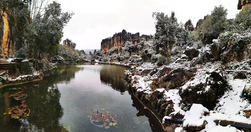 雪润春水（乃古石林景区供图）