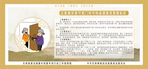 近距离安装可视门铃可构成侵害邻里隐私权